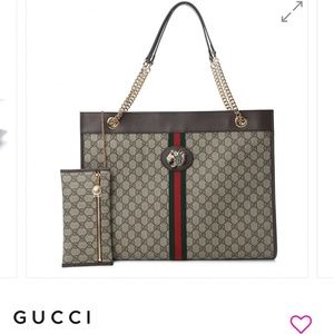 Gucci GG supreme monogram large Rajah tote brown